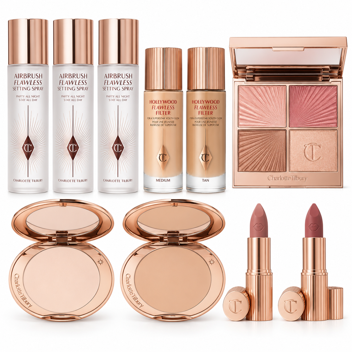 Mayoreo Charlotte Tilbury Essentials - 10 Piezas